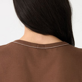 Bassike Boyfriend Heritage T-shirt - Chocolate Brown