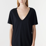 Bassike Classic V-neck T-shirt - Black