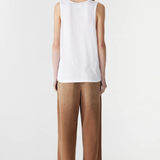 Bassike Classic V-neck Tank - White