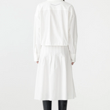 Bassike Crushed Cotton Gathered Shirt - Natural