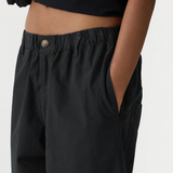 Bassike Crushed Cotton Summer Pant - Black