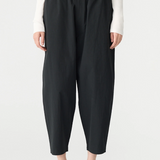 Bassike Crushed Cotton Summer Pant - Washed Black
