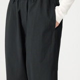 Bassike Crushed Cotton Summer Pant - Washed Black