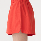 Bassike Crushed Cotton Tennis Short - Red