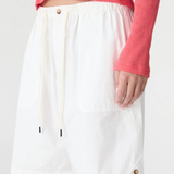 Bassike Crushed Cotton Workwear Short - Natural