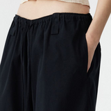 Bassike Drawstring Detail Pull On Pant - Black