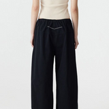 Bassike Drawstring Detail Pull On Pant - Black
