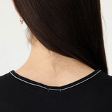 Bassike Fine Bind Athletic Tank - Black