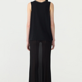 Bassike Fine Bind Athletic Tank - Black