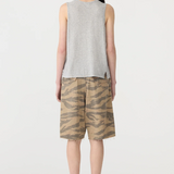 Bassike Fine Bind Athletic Tank - Grey Marl