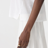 Bassike Fine Bind Athletic Tank - White