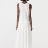 Bassike Fine Bind Athletic Tank - White