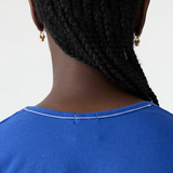 Bassike Fine Bind Scoop Neck Tank - Cobalt