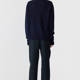 Bassike Low V-neck Slouchy Knit - Ink