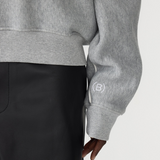 Bassike Raglan Sweat Pull Over Sweat - Grey Marle