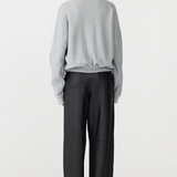 Bassike Raglan Sweat Pull Over Sweat - Grey Marle