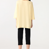 Bassike Slouch Side Step T.shirt - Lemon Glaze