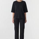 Bassike Classic V-neck T-shirt - Black