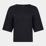 Bassike Slub Yoke Slouch T-shirt - Black
