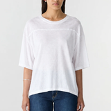 Bassike Slub Yoke Slouch T-shirt - White