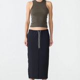 Bassike Stretch Twill Minimal Skirt - Black