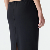 Bassike Stretch Twill Minimal Skirt - Black