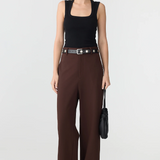 Bassike Stretch Twill Tailored Pant - Carob