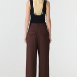 Bassike Stretch Twill Tailored Pant - Carob