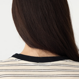 Bassike Stripe Baby LS T-shirt - Black/White/Undyed