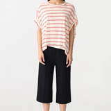 Bassike Stripe Circle T-shirt - Red/Undyed