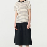 Bassike Stripe Classic T-shirt - Black/White/Undyed