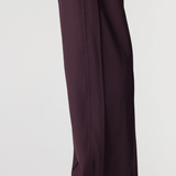 Bassike Twill Pinstitch Detail Pant - Dark Plum