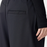 Bassike Twill Pleat Pull On Pant - Black