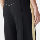 Bassike Twill Stripe Detail Pant - Black/Pale Yellow