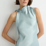 Bondi Born Kobe Open Shoulder Bias Dress - Mist