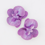 Bronwyn Flower Trim Pair - Purple