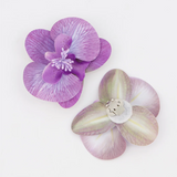 Bronwyn Flower Trim Pair - Purple