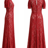 Carlson Florentine Dress - Pohutukawa Corded Lace