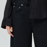 Citizens Of Humanity Brynn Drawstring Trousers - Black Linen