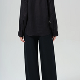 Citizens Of Humanity Brynn Drawstring Trousers - Black Linen