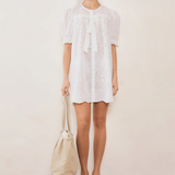 Commonplace Essentials Afternoon Swim Puff Sleeve Dress - Broiderie