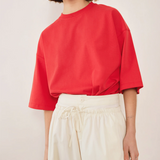 Commonplace Essentials Chrome 3/4 Sleeve T-shirt - Red