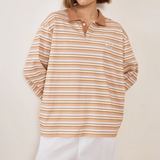 Commonplace Essentials Common Polo - Muted Sunset Stripe