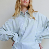 Commonplace Essentials Cortez Shirt - Mint Stripe