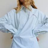Commonplace Essentials Cortez Shirt - Mint Stripe