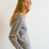 Commonplace Essentials CPD Monogram Cardigan - Sky/Navy
