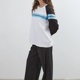 Commonplace Essentials Duty Raglan L/S - Black/White/Blue
