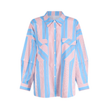 Commonplace Essentials Eastern Shirt - Baby Blue/Pink