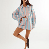 Commonplace Essentials Eastern Skirt - Baby Blue/Pink