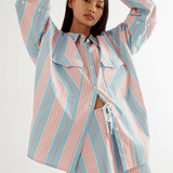 Commonplace Essentials Eastern Skirt - Baby Blue/Pink